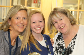 Shown are Bridget Buckaloo, Executive Director of Women’s and Children’s Health, Brooke Talbot, and Lisa Klein, Nurse Manager, Women’s and Children’s Health.