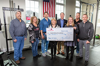 Rick Geelhaar, Estimator, Chesapeake Plumbing and Heating; Deb Chaney, CFO, Chesapeake Companies; Travis Martin, Owner, Chesapeake Companies; Judy Aliquo, President & CEO, Beebe Medical Foundation; Drew Sunderlin, Chair, Progress for Prostate; Amy Popovic