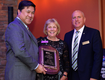 Caption: Shown at the Beebe Medical Staff event (left to right) are Wilson Choy, MD, 2018 Recipient of the Philanthropy Award; Judy Aliquo, President & CEO, Beebe Medical Foundation; and Tom Protack, Vice President of Development, Beebe Medical Foundation