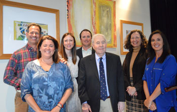 Dr Katz with Draper Family: Shown (left to right) are Sam and Mariah Calagione, Amy and Hank Draper, Dr. Katz, Francesca Curtin, and Molly Draper Russell.