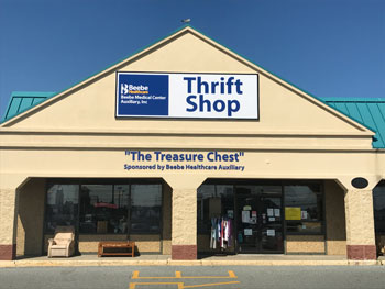 Exterior of The Treasure Chest Thrift Shop