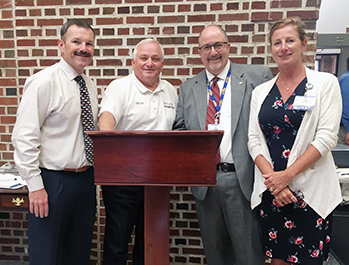 Robbie Murray, Sussex County, EMS Deputy Director Operations, Robert Stuart, Sussex County EMS Director, Rick Schaffner, Beebe Healthcare Interim CEO, Executive Vice President & COO, and Kim Blanch, Community Services Manager, Beebe Healthcare Population 