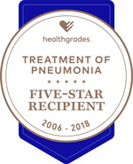 Healthgrades Five Star for Treatment of Pneumonia 2006-2018