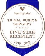 Healthgrades Spinal Fusion Surgery Award 2010-2018