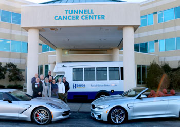 Check presentation at Tunnell Cancer Center