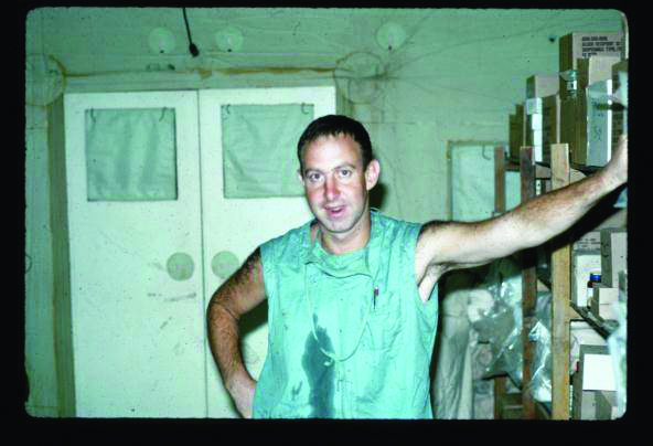 Dr. Mayer Katz as a young man serving at a MASH in Vietnam.