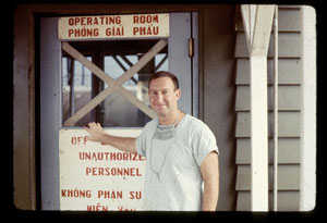 Dr. Katz is shown during the Vietnam War.