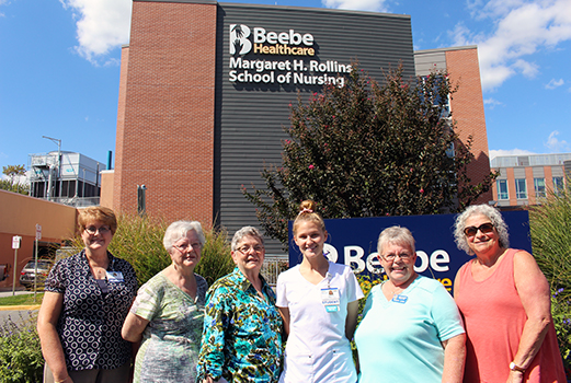 Shown left to right are Tracy Bell, MS, RN, CNE, Program Coordinator for the School of Nursing, Ann Persinger, Theresa Pitman, Amanda Smith, Sheryl Lewis, and Sue Dick.