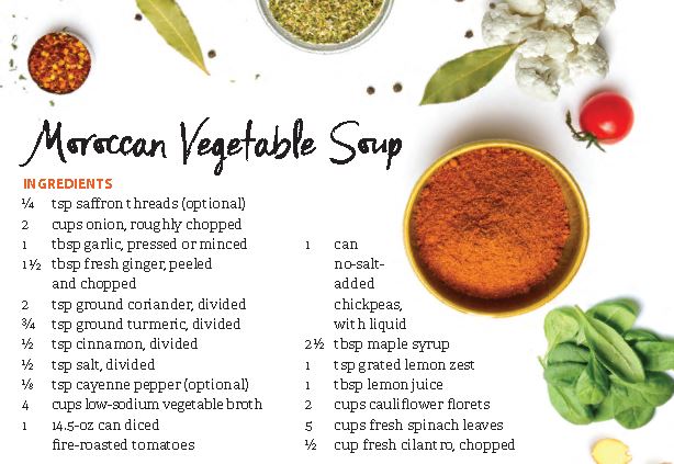 Moroccan Vegetable Soup featured in Beacon