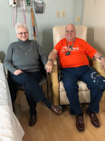 Nancy and Chet Peden at Tunnell Cancer Center.