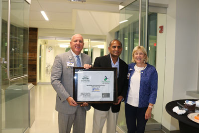 Dr. Peri presented a gift from Beebe Medical Foundation