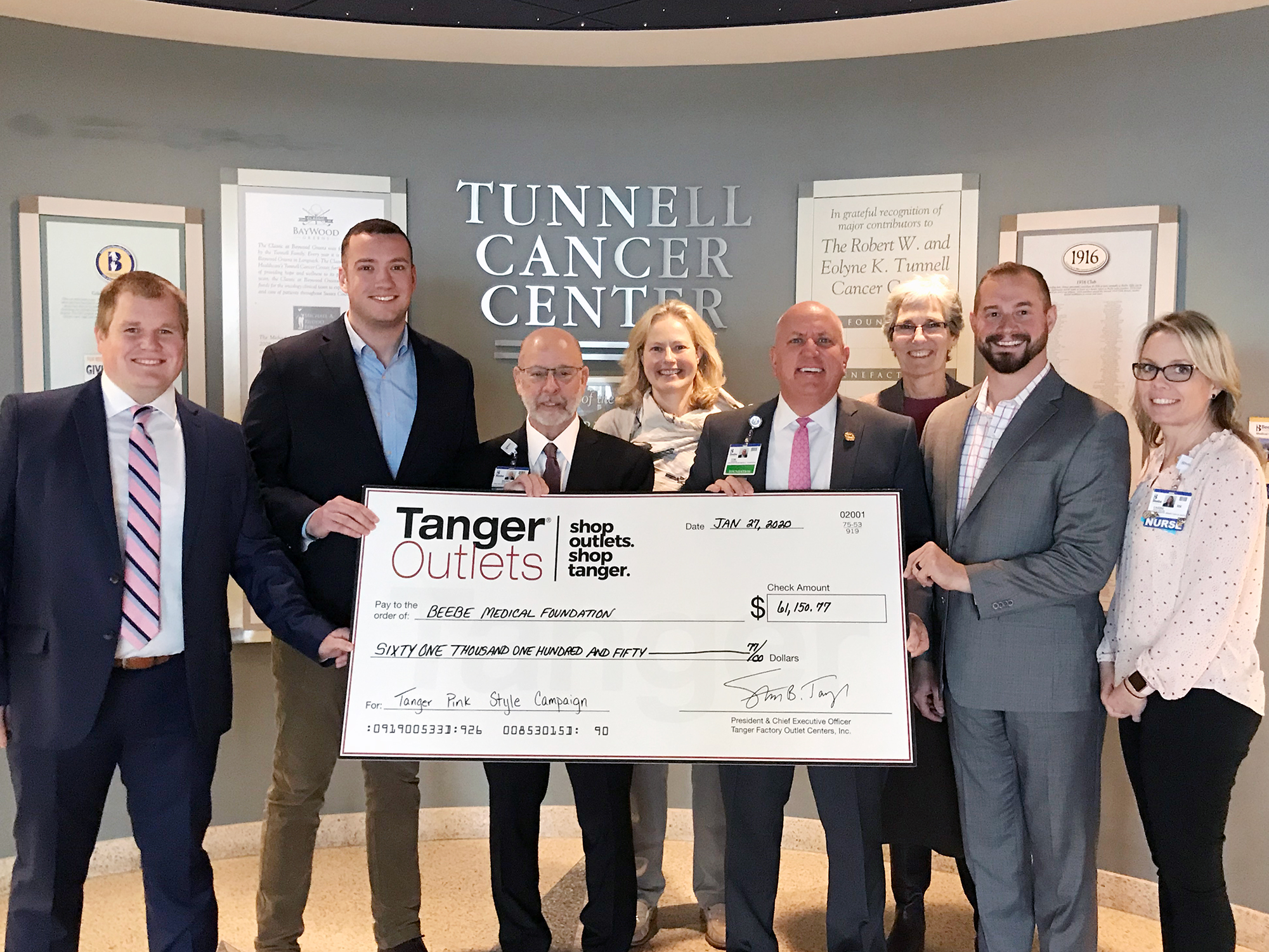 Tanger donation group photo Tanger donation group photo