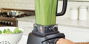 Green smoothie in blender