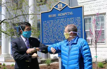 Dr Tam and Steve Aune