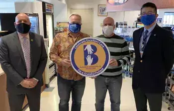 Joe and Darryl with Tom Protack and Dr David Tam