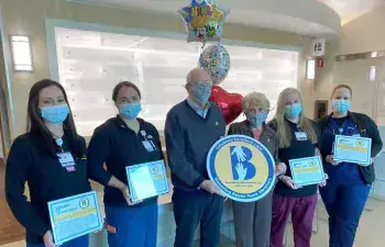 Jim and Maureen Hurst with South Coastal ED team