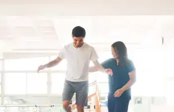 a physical therapy session
