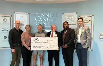 Burpees for Beebe check presentation
