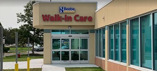 Beebe Walk-In Care Rehoboth location new entrance