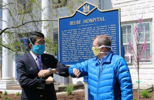 Dr Tam and Steve Aune