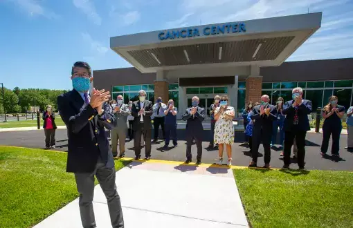 Dr. David Tam &amp; Team Beebe celebrating the opening of South Coastal Cancer Center.