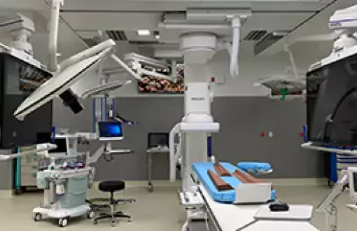 TCAR procedures are performed in the new hybrid operating room at the Margaret H. Rollins Lewes Campus.