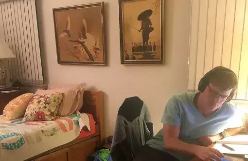Lars at Sue's home