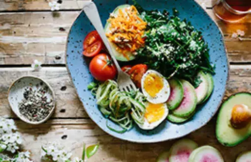 Focus on healthy nutrient-dense foods