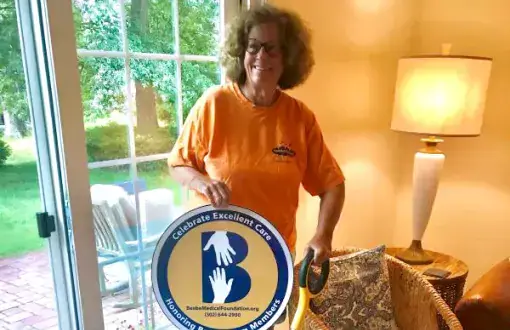 Nancy Reynolds celebrates care she received at Beebe
