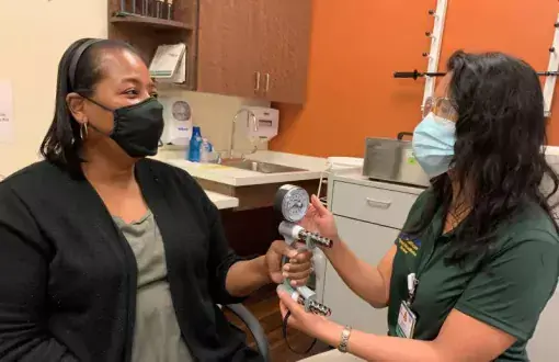 Jeri and Jen Guerin at Beebe Occupational Therapy, Georgetown
