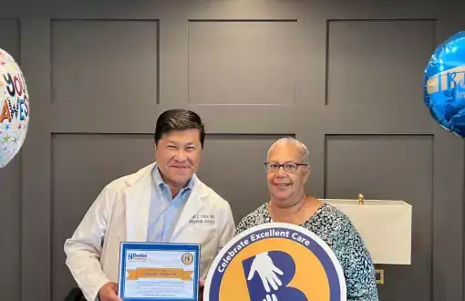 Rosella Gray with Dr. Choy