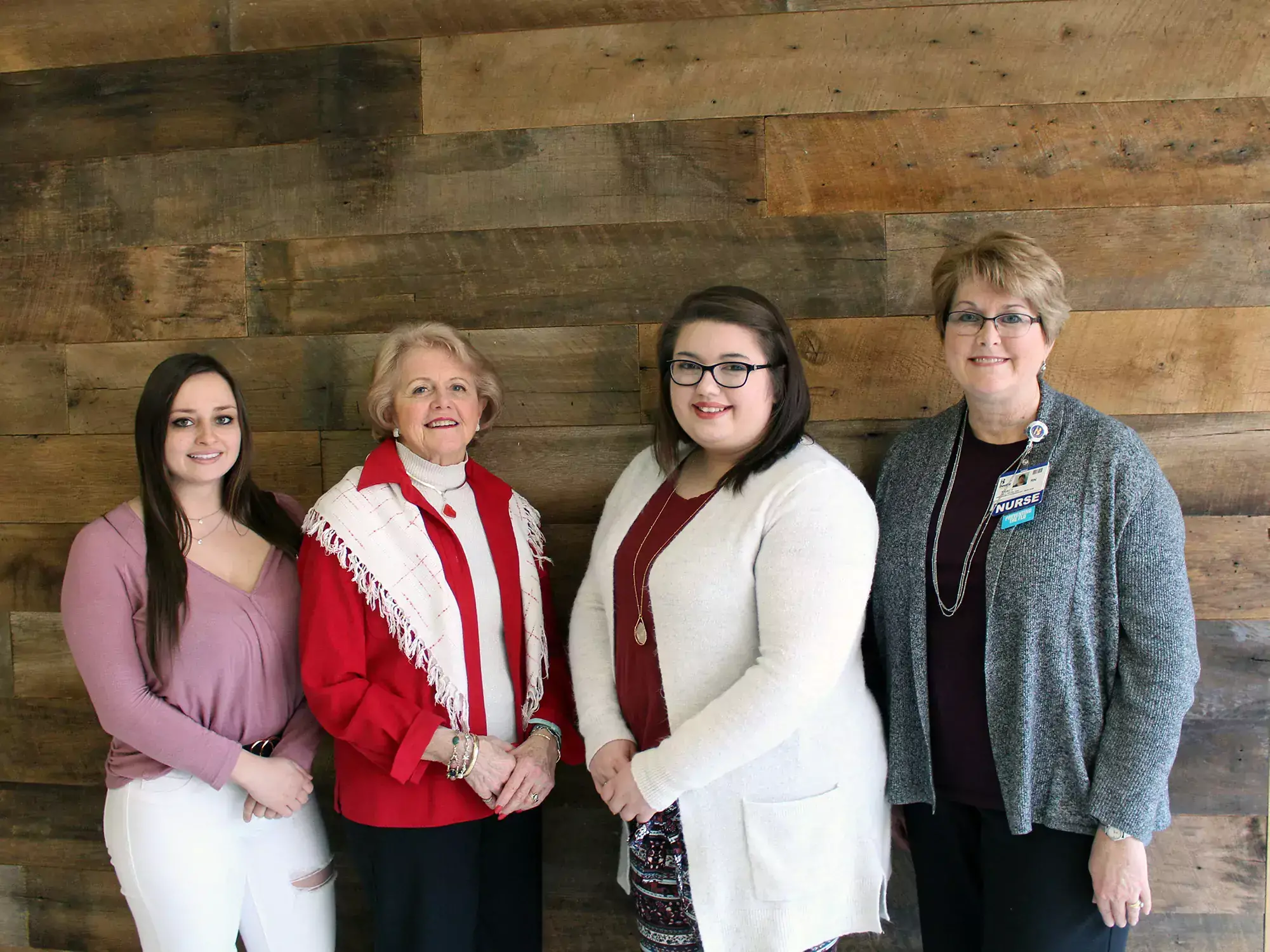 VIA_Scholarship_Print.jpg Melissa Woody of Frankford, Carole Suchanek, VIA President, Rebecca Arpie of Millsboro, and Tracy Bell, School of Nursing Program Coordinator.