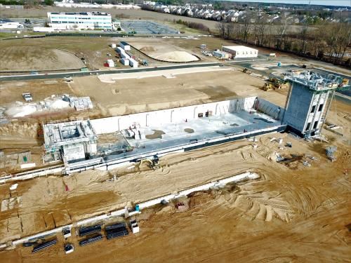 An aerial view of the Rehoboth Health Campus.