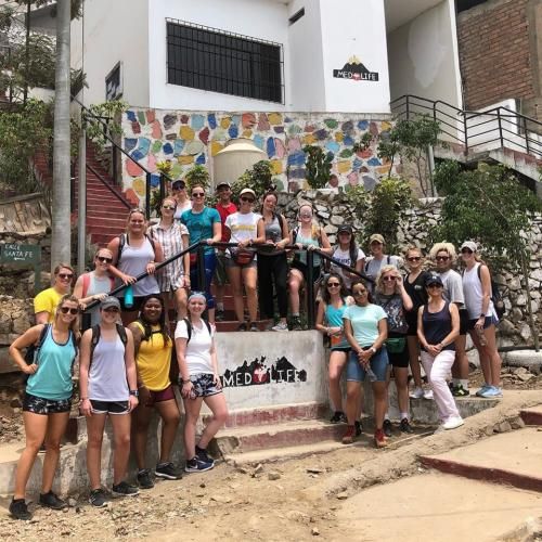 Students with previous staircase