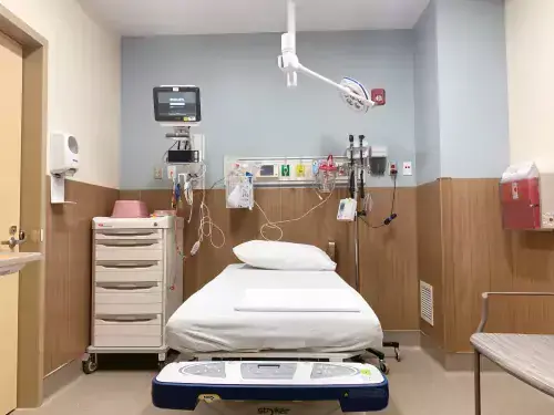 Patient room at South Coastal Emergency Department