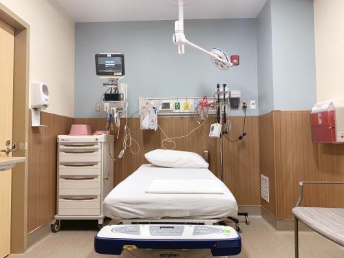 Patient room at South Coastal Emergency Department