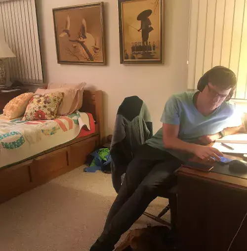 Lars at Sue's home
