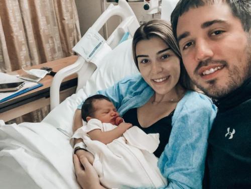 Alexzandra and Christopher Cockerham with their new son, Jackson, celebrate the excellent care they received at Beebe.