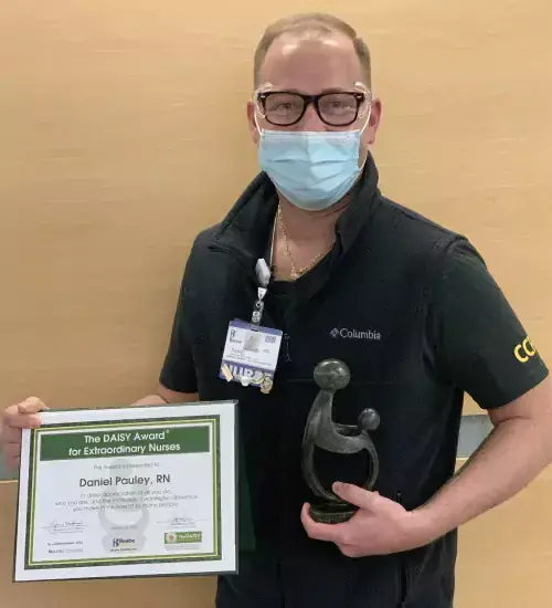 DAISY winner - Daniel Pauley.jpg Daniel Pauley, RN, a nurse on the Intensive Care Unit