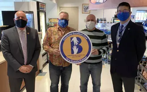 Joe and Darryl with Tom Protack and Dr David Tam