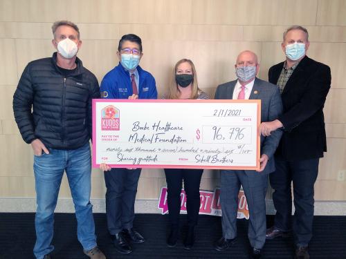 Chris Schell, Owner and CEO, Schell Brothers; Dr. David Tam, President & CEO, Beebe Healthcare; Tom Protack, President, Beebe Medical Foundation; Preston Schell, Owner, Schell Brothers.