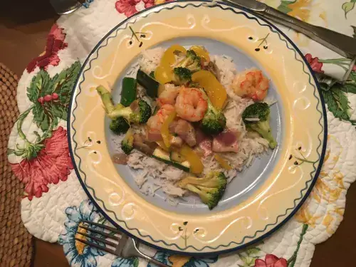 Shrimp stir-fry