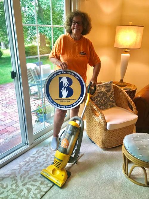 Nancy "Bubbles" Reynolds celebrates excellent care