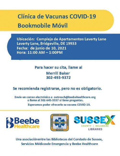 Bookmobile Laverty Lane June 10 Spanish