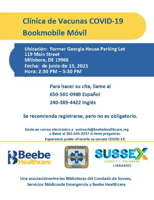 Bookmobile at Georgia House Millsboro June 15