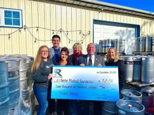 Revelation Donation.jpg Beebe Medical Foundation Receives $7,600 from Revelation Craft Brewing