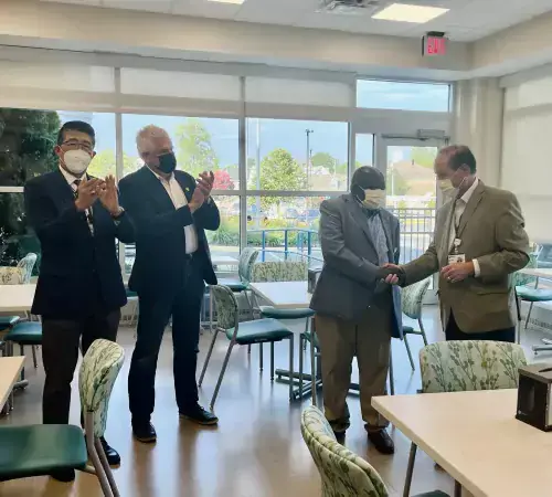 Dr. Kuretu Retirement 1.jpg Shown left to right are Dr. David Tam, President & CEO, Beebe Healthcare, Terry Megee, Board Chair, Beebe Board of Directors, Dr. Ray Kuretu, and Dr. Paul Peet.