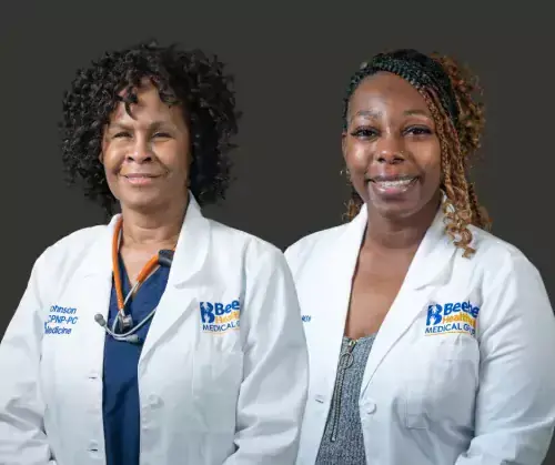 singletary_benay_fb.jpg Benay Johnson, DNP, NNP-BC, CPNP-PC, and Shauntey Singletary, WHNP-BC, APRN, MSN