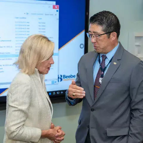 Lt Governor Hall-Long and Dr. Tam at Beebe's Nurses Week celebration
