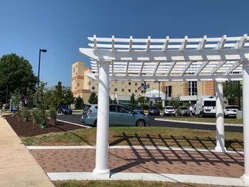 The new pergola at the Margaret H. Rollins Lewes Campus